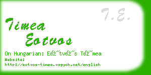 timea eotvos business card